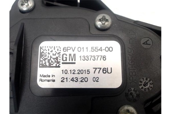 Recambio de pedal acelerador para opel astra k berlina 5p 1.6 dynamic referencia OEM IAM 13373776  