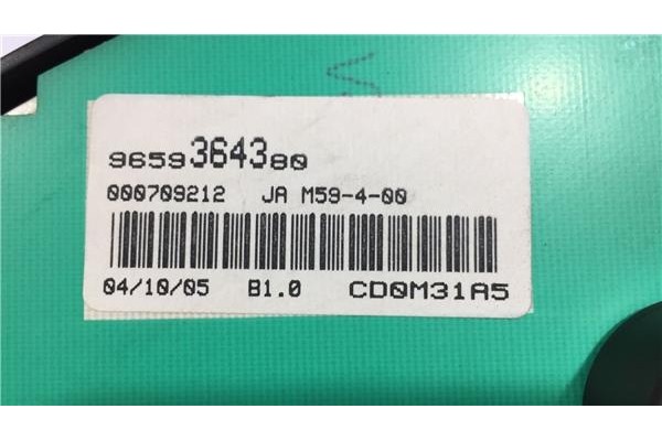 Recambio de cuadro completo para citroen berlingo 2.0 hdi magic combi referencia OEM IAM 9659364380 CD0M31A5 