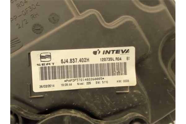 Recambio de mecanismo elevalunas delantero derecho para seat ibiza berlina (6j5) referencia OEM IAM 6J4837402H  
