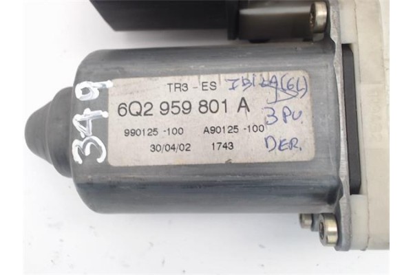 Recambio de motor elevalunas delantero derecho para seat ibiza (6l1) referencia OEM IAM (6Q2959801A) (104383-101) 6Q2959801A , A