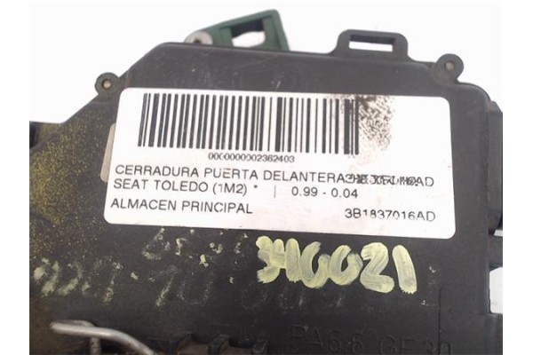 Recambio de cierre electromagnetico delantero derecho para seat toledo (1m2) 1.9 tdi referencia OEM IAM 3B1837016AD 116732 