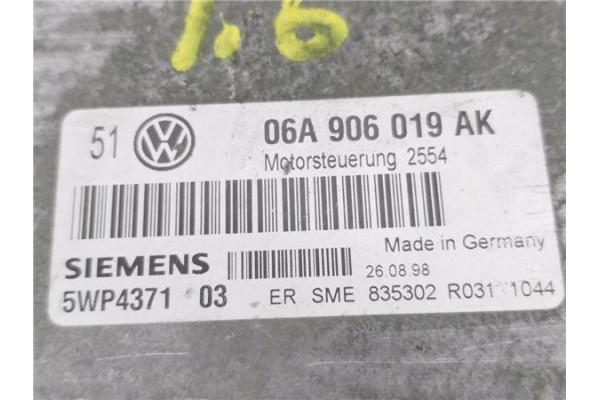 Recambio de centralita para volkswagen golf iv berlina (1j1) 1.6 referencia OEM IAM 06A906019AK 5WP437103 