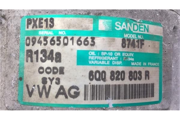 Recambio de compresor aire acond. para seat ibiza (6l1) 1.4 16v referencia OEM IAM 6Q0820803R 8741F 6Q0820803D , AUDI | 6Q082080