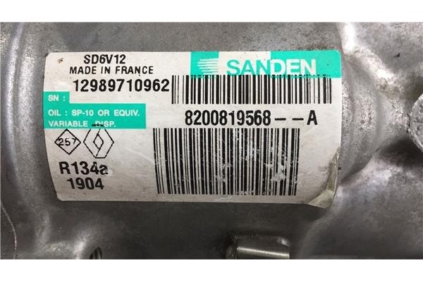 Recambio de compresor aire acond. para renault clio iii 1.2 referencia OEM IAM 8200819568 SD6V121904 8200365787 , RENAULT | 8200