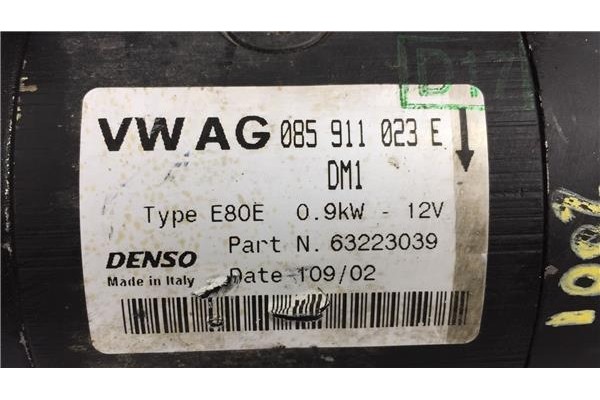 Recambio de motor arranque para seat ibiza (6k1) 1.4 signo referencia OEM IAM 085911023E 63223039 36911023Q , AUDI | 85911023J ,