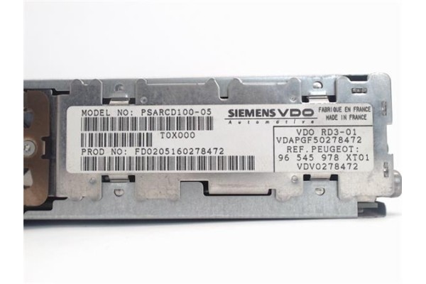 Recambio de radio / cd para citroen berlingo 1.9 d sx combi referencia OEM IAM 96545978XT01 VDAPGF50278472 