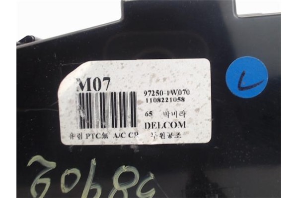 Recambio de mandos climatizador para kia rio (ub) 1.2 basic referencia OEM IAM 927501w070 927501w070 