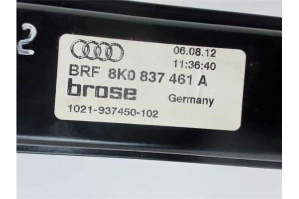 Recambio de mecanismo elevalunas delantero izquierdo para audi a4 berlina (8k2) 1.8 s line referencia OEM IAM 8K0837461A  8K0837