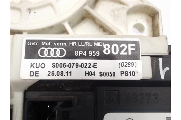Recambio de motor elevalunas trasero derecho para audi a3 (8p1) referencia OEM IAM 8P4959802F/H04 S0050 S006-079-022-E/PS10 