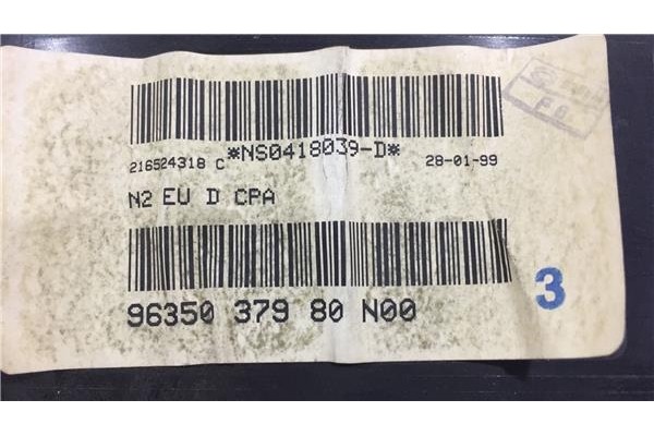 Recambio de cuadro completo para citroen xsara berlina 1.9 d referencia OEM IAM 9635037980 2161524318 