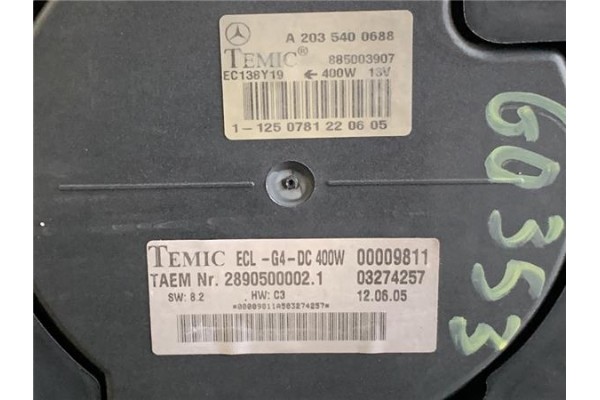 Recambio de electroventilador para mercedes-benz clase c (bm 203) familiar 2.2 c 220 t cdi (la) (203.208) referencia OEM IAM A20