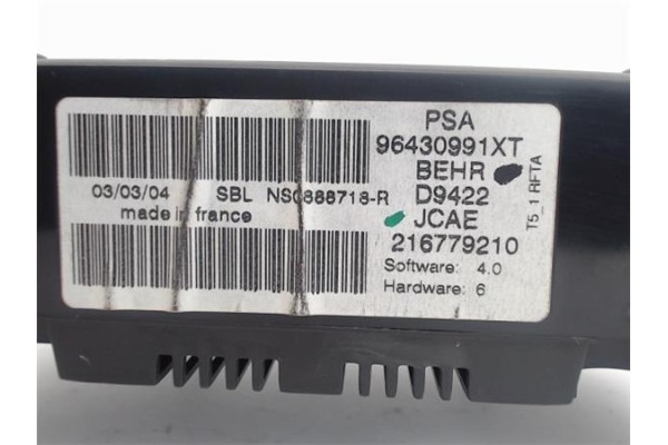Recambio de mandos climatizador para peugeot 307 (s1) 1.6 xr referencia OEM IAM 96430991xt  
