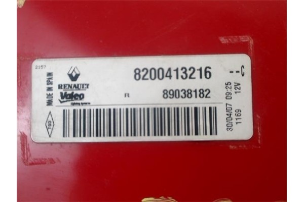 Recambio de piloto trasero derecho para renault megane ii (bm0/1_, cm0/1_) 1.6 16v (bm0c, cm0c) referencia OEM IAM 8200413216  