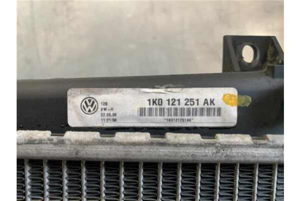Recambio de radiador agua para seat leon (1p1) 1.9 tdi referencia OEM IAM 1k0121251ak VNA2255 3C0121253S , AUDI | 1K0121251EJ , 