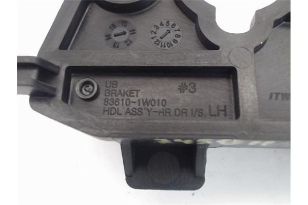Recambio de manilla int. puerta trasero izquierda para kia rio (ub) 1.2 basic referencia OEM IAM 836101W010JBW 836101w010 