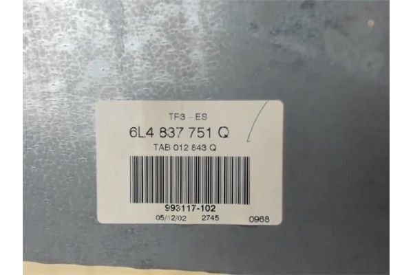 Recambio de elevalunas electrico delantero izquierdo para seat ibiza (6l1) 1.2 cool referencia OEM IAM 6L4837751Q 6L4837755J 