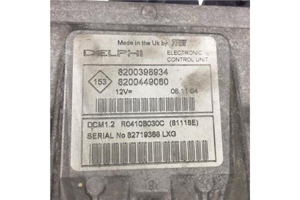 Recambio de centralita para renault modus i 1.5 dci (fp0d, jp0d) referencia OEM IAM 8200398934 8200449080 