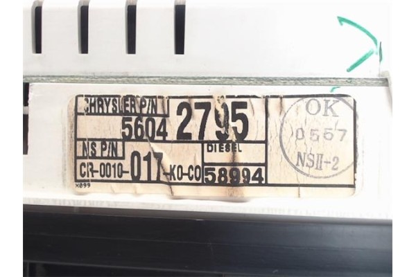 Recambio de cuadro completo para jeep grand cherokee (zj/z) 2.5 td ltd. (z) referencia OEM IAM 56042795  