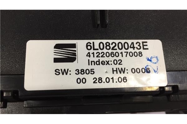 Recambio de mandos climatizador para seat ibiza (6l1) 1.4 16v referencia OEM IAM 6L0820043E  