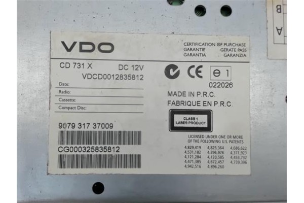 Recambio de autoradio para kia carens (rs) 2.0 crdi referencia OEM IAM   