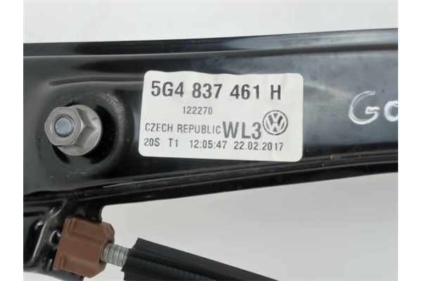 Recambio de mecanismo elevalunas delantero izquierdo para volkswagen golf vii (5g1/be1) 1.6 advance bluemotion tech. referencia 