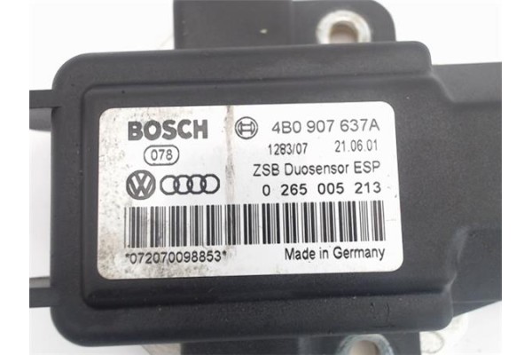 Recambio de centralita para audi allroad quattro (4b5) 2.5 tdi (132kw) referencia OEM IAM 4B0907637A 0265005213 