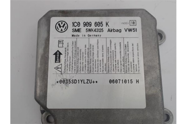 Recambio de centralita airbag para volkswagen polo iv (9n1) 1.4 tdi referencia OEM IAM 1c0909605k  