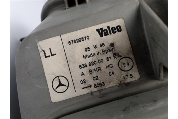 Recambio de faro delantero izquierdo para mercedes-benz vito furgón (638) 2.3 110 d  (638.074) referencia OEM IAM 6388200061K 67
