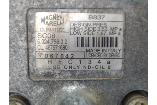 Recambio de compresor aire acond. para fiat i punto (176) berlina 1.1 55 6-speed referencia OEM IAM 467571680 890187 467857720 ,