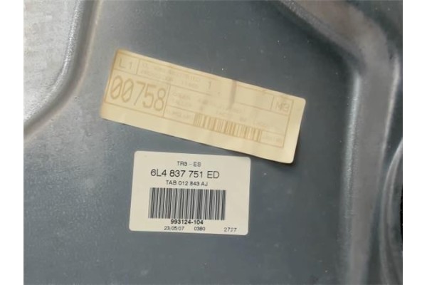 Recambio de elevalunas electrico delantero izquierdo para seat cordoba berlina (6l2) referencia OEM IAM 6L4837751  