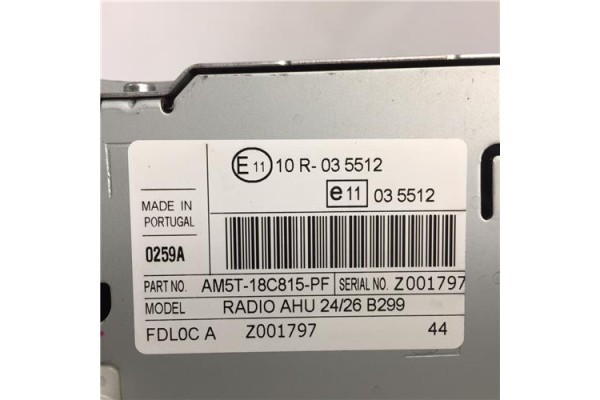 Recambio de radio / cd para ford fiesta (cnn) 1.5 trend referencia OEM IAM AM5T18C815PF AHU2426B299 