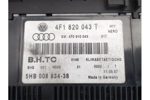 Recambio de mandos climatizador para audi a6 avant (4f5) 2.8 fsi referencia OEM IAM 4f1820043t  