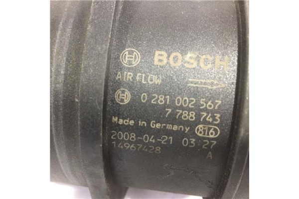 Recambio de caudalimetro para bmw serie 1 berlina (e81/e87) 118d referencia OEM IAM 14967428 0281002567 