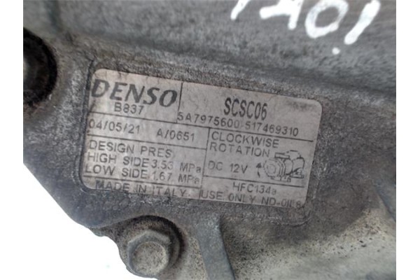 Recambio de compresor aire acond. para fiat idea (135) 1.3 16v emotion multijet (66kw) referencia OEM IAM 51746931 32466 4681914
