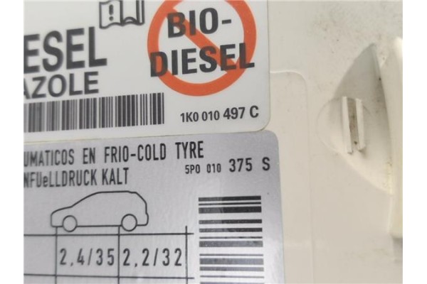 Recambio de tapa exterior combustible para seat altea (5p1) 1.9 emocion referencia OEM IAM 1K0010497C 5P0010375S 