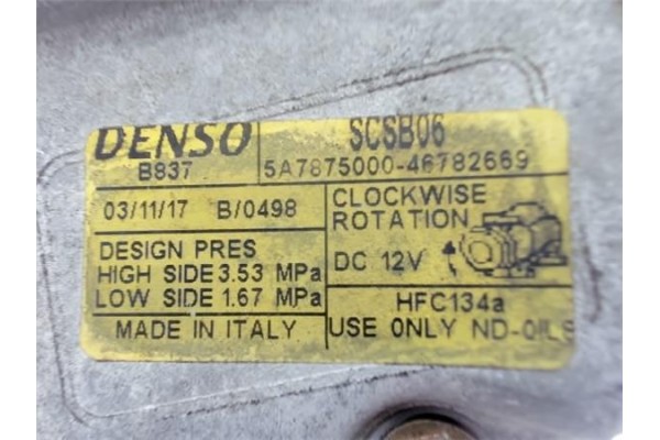 Recambio de compresor aire acond. para lancia ypsilon (402) 1.3 elle referencia OEM IAM 5A7875000 46782669 