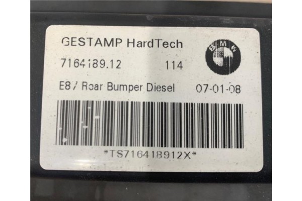 Recambio de refuerzo paragolpes trasero para bmw serie 1 berlina (e81/e87) 2.0 120d referencia OEM IAM 7164189 TS716418912X 