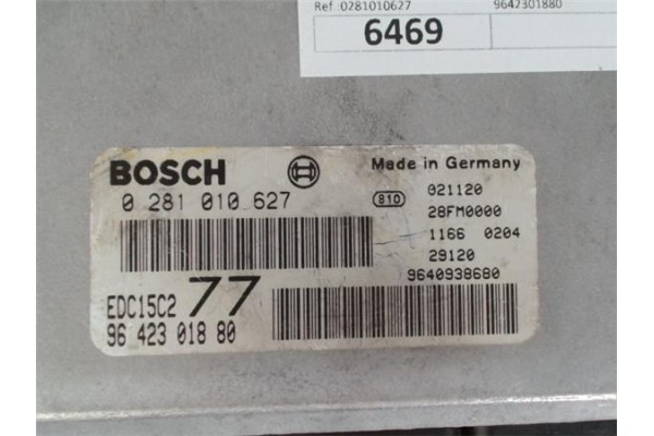 Recambio de centralita para peugeot 406 berlina (s1/s2) 2.0 hdi 90 referencia OEM IAM 9642301880 0281010627 