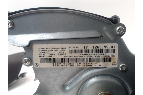 Recambio de kit airbag para mercedes-benz clase a (bm 168) 1.9 190 (168.032) referencia OEM IAM 18203126  