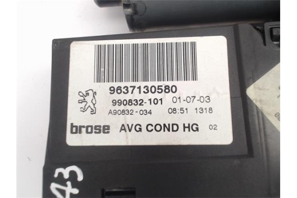 Recambio de motor elevalunas delantero izquierdo para peugeot 307 (s1) referencia OEM IAM (9637130580) (990186-200) 