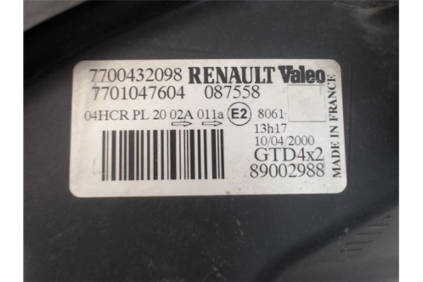 Recambio de faro delantero izquierdo para renault scenic i (ja...) 1.6 16v (ja0b, ja04, ja11) referencia OEM IAM 7700432098 7701