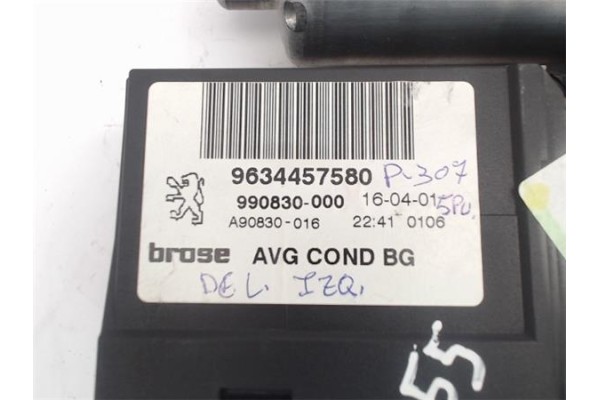 Recambio de motor elevalunas delantero izquierdo para peugeot 307 (s1) referencia OEM IAM (9634457580) (990182-100) 