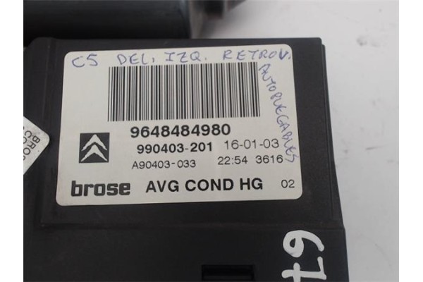 Recambio de motor elevalunas delantero izquierdo para citroen c5 berlina referencia OEM IAM (9648484980) (990185-200)  