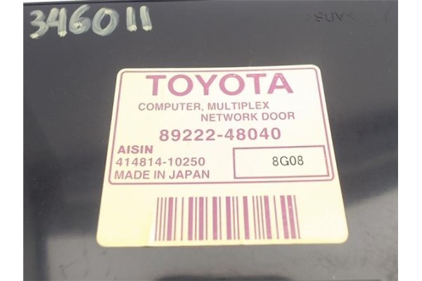Recambio de modulo electronico para lexus rx (mcu_) 400h fwd referencia OEM IAM 8922248040  