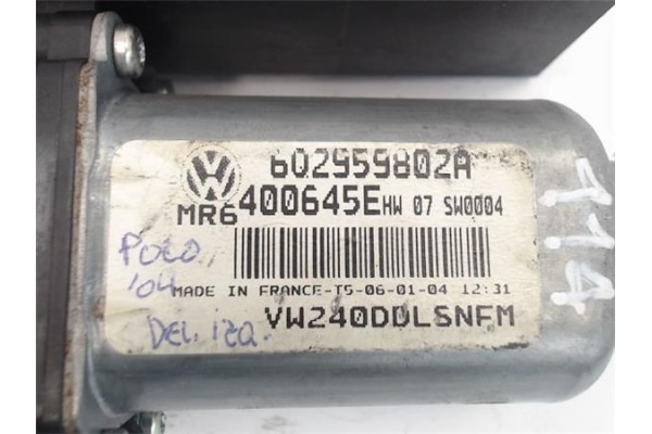 Recambio de motor elevalunas delantero izquierdo para volkswagen polo iv (9n1) referencia OEM IAM (6Q2959802A) (8103K4) (400645E
