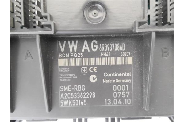 Recambio de modulo electronico para volkswagen polo v (6r1) 1.4 advance referencia OEM IAM 6R0937086D  