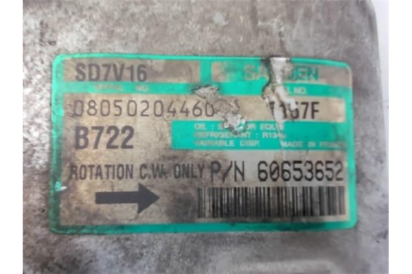Recambio de compresor aire acond. para fiat brava (182) 1.9 jtd 105 hsx referencia OEM IAM 60653652  71721751 , FIAT | 504005418