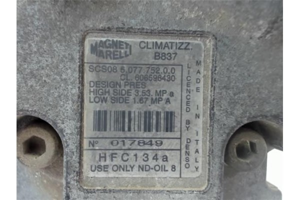 Recambio de compresor aire acond. para fiat bravo (182) 1.9 td 100 gt referencia OEM IAM 507775200  