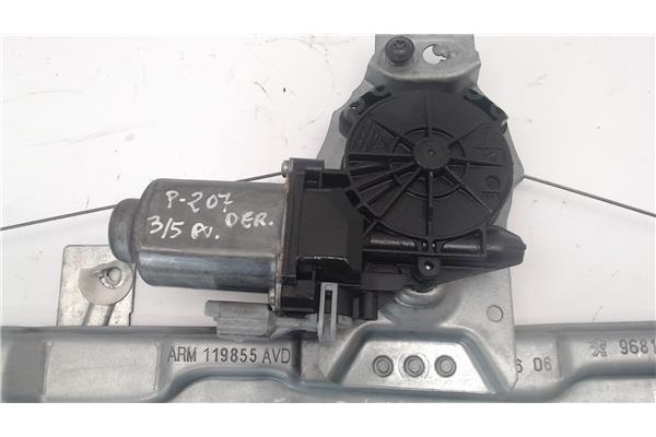 Recambio de mecanismo elevalunas delantero derecho para peugeot 207 referencia OEM IAM 9681182280S 400912C 