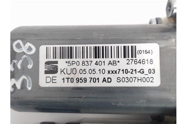 Recambio de motor elevalunas delantero izquierdo para seat altea (5p1) referencia OEM IAM 1T0959701AD (5P0837401AB) (3C0959793) 
